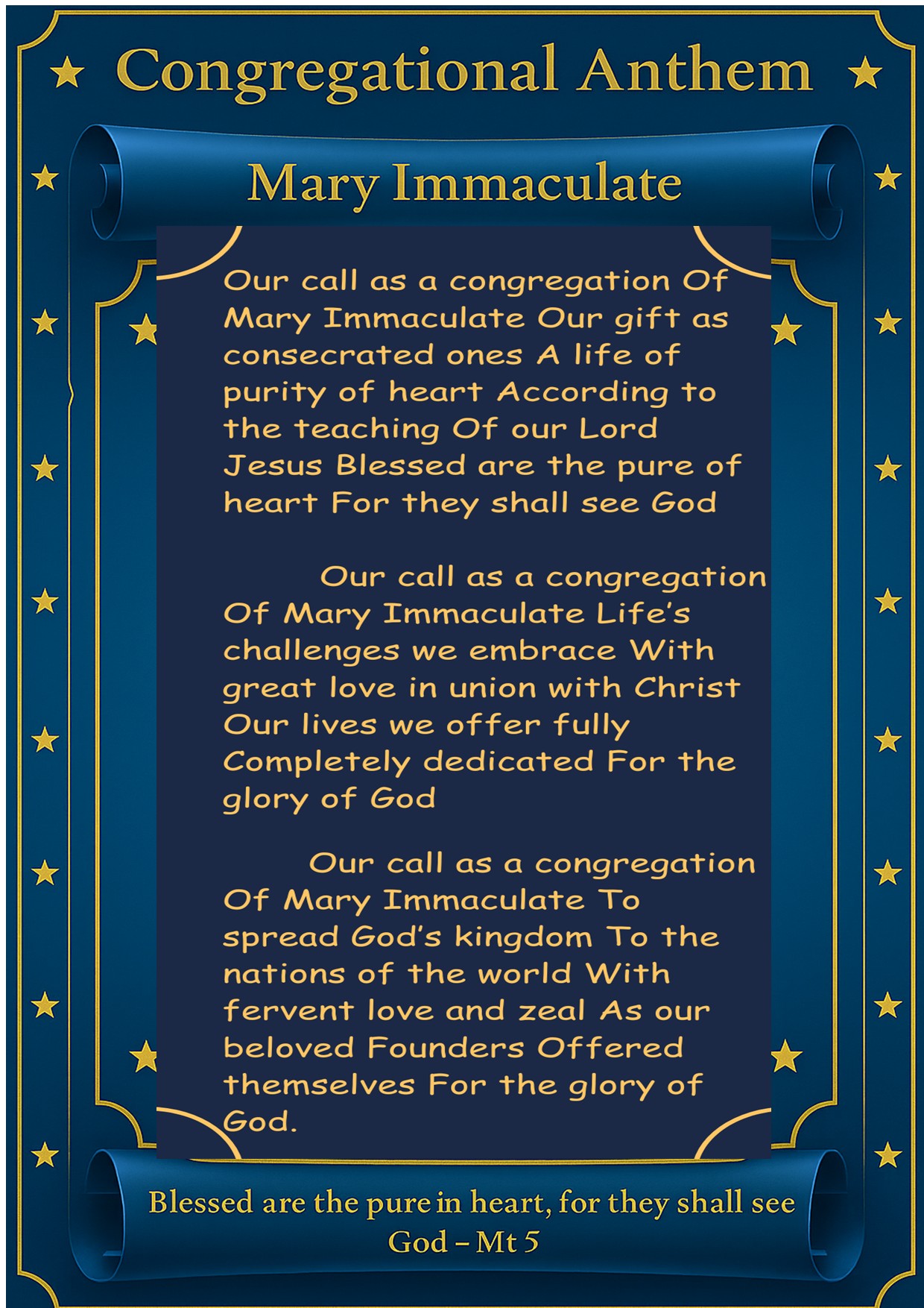 SMI Congregational Anthem — English